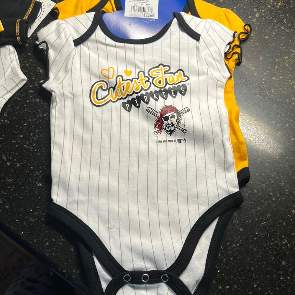 Girls Pittsburgh pirates Onesies 2 of them